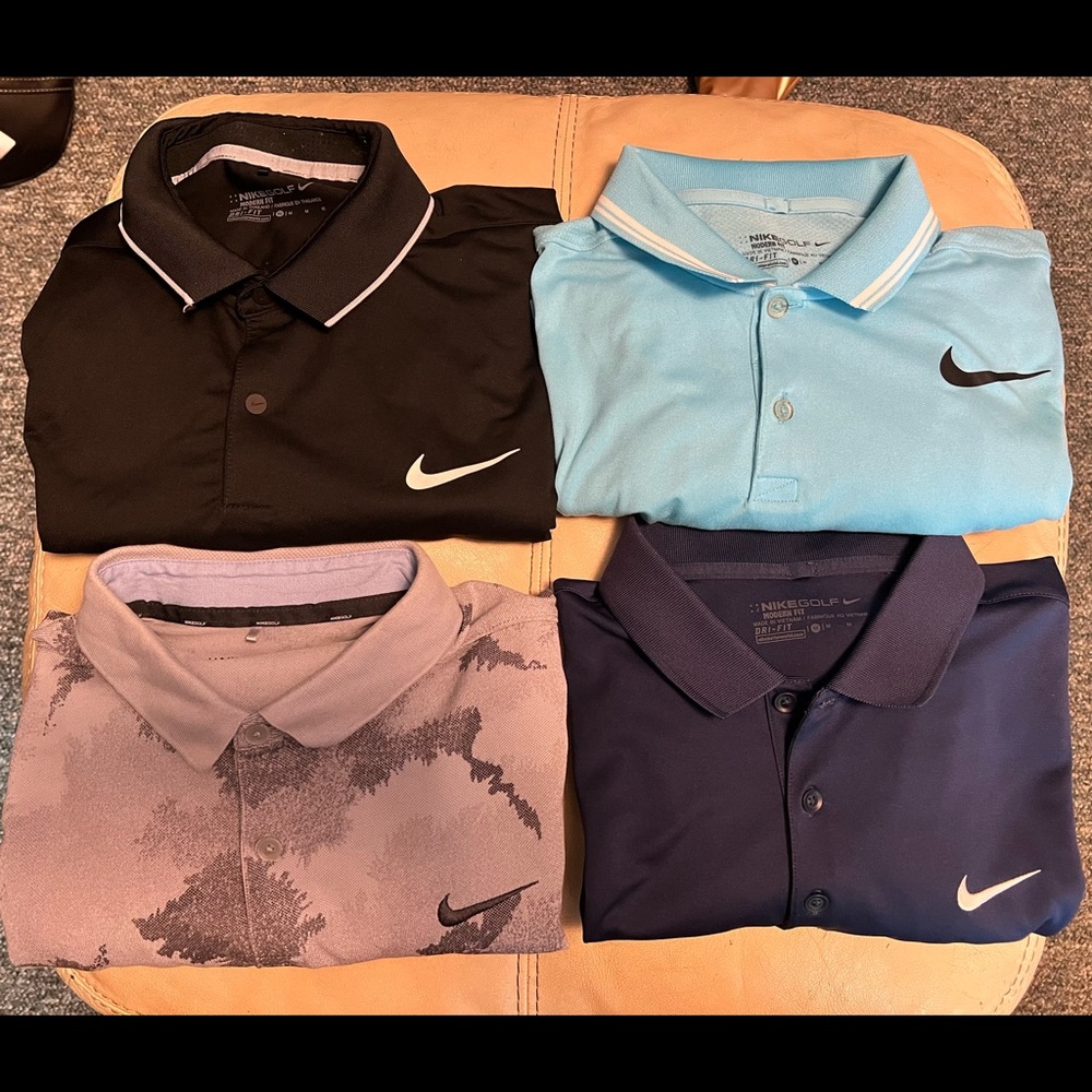 Nike golf polo lot of 4 men size medium